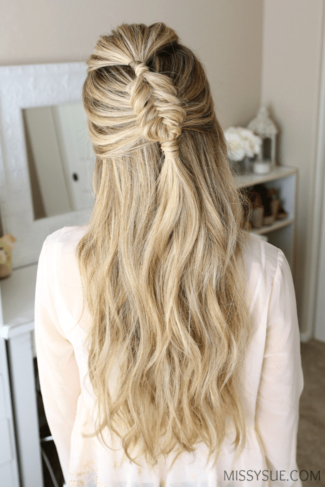 Fishtail Braid Hairstyles
 Half Up Mini Dutch Fishtail Braid