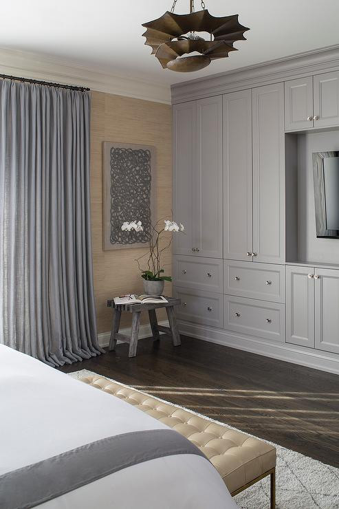 Floor To Ceiling Cabinets Bedroom
 Master Bedroom with Gray Built In Cabinets Contemporary