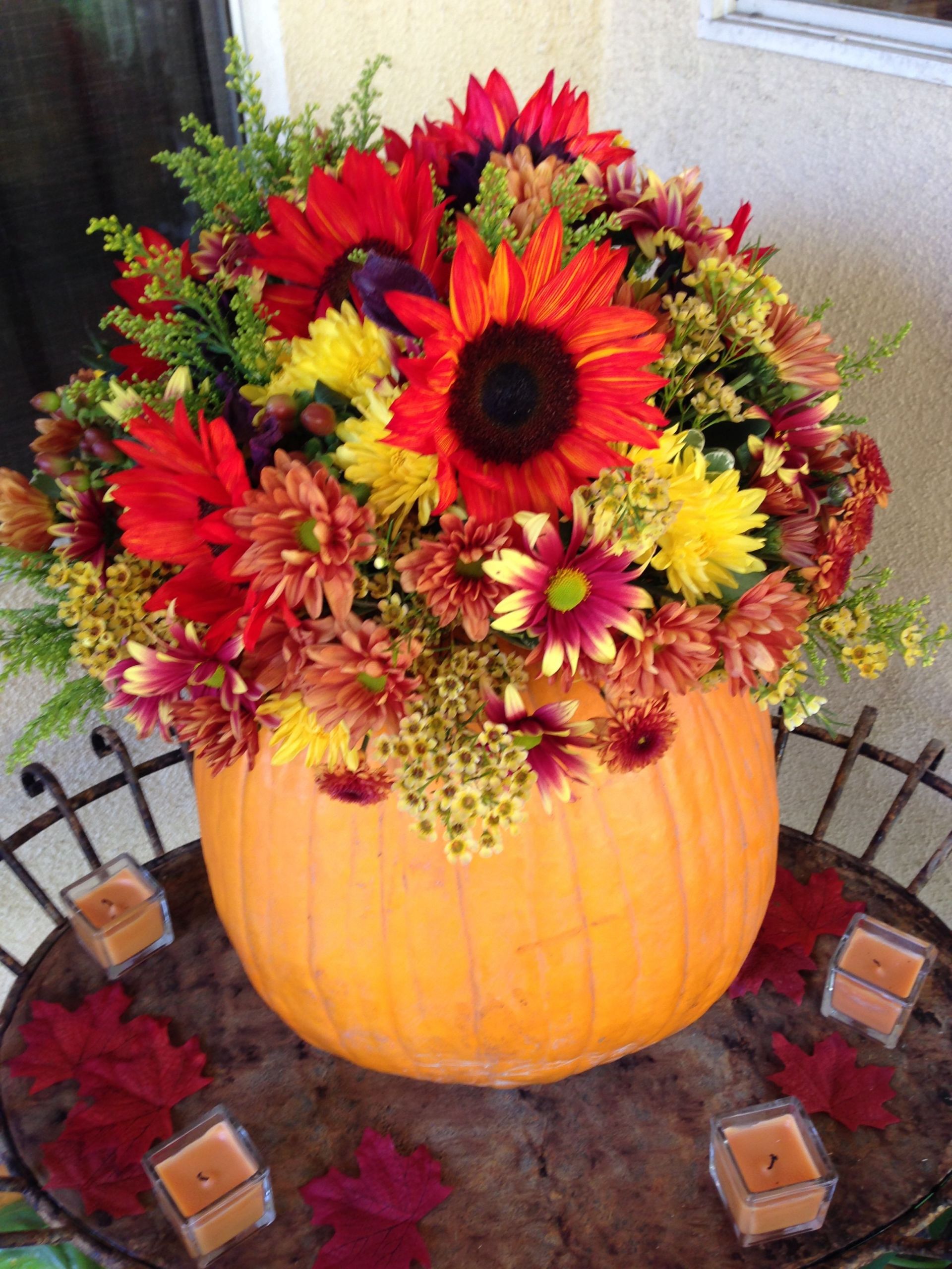 Flower Arrangement Ideas For Engagement Party
 Fall engagement party decor