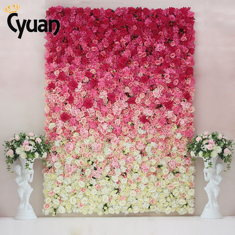 Flower Wall Decor DIY
 Artificial Flowers for Wedding Fake Silk Rose Flower Wall