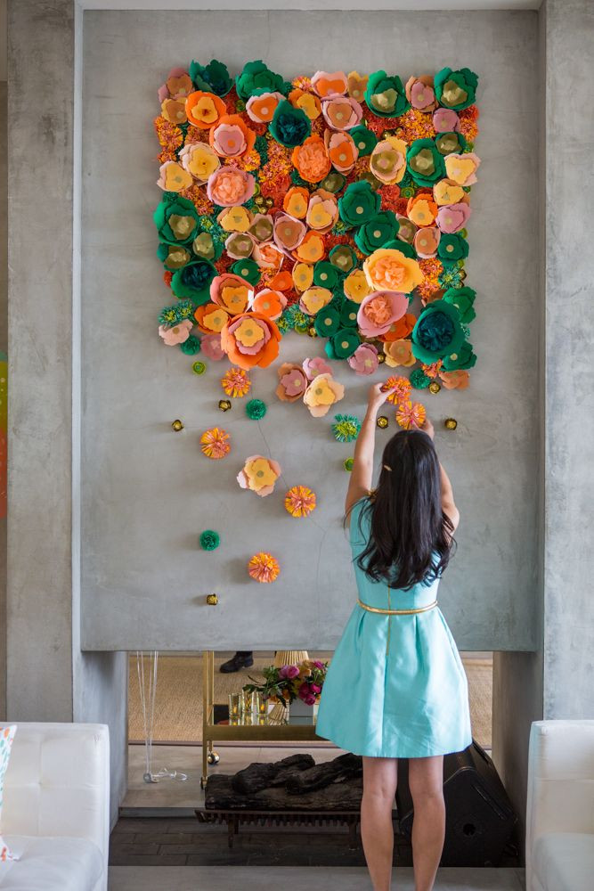 Flower Wall Decor DIY
 diy wall flower art homesthetics