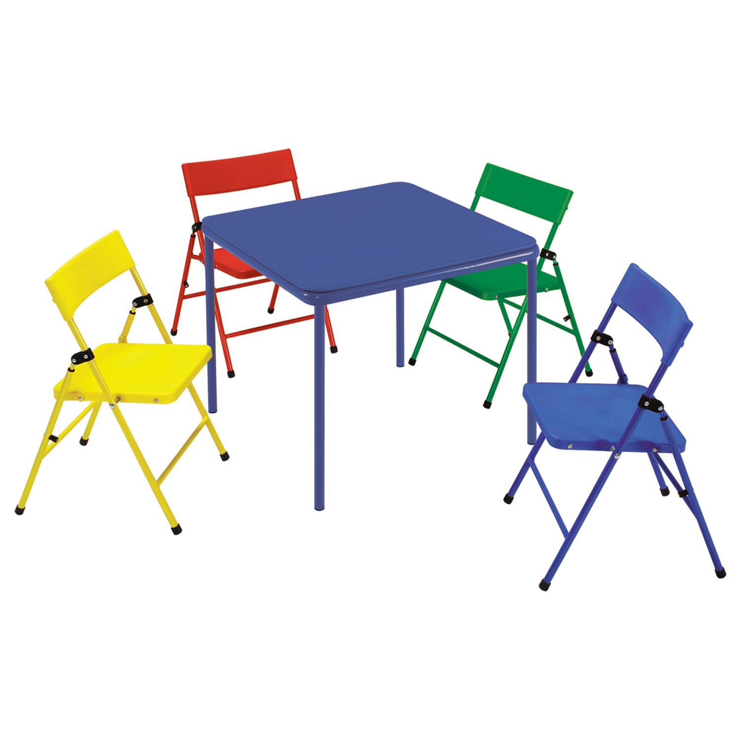 Folding Kids Table
 Cosco Kid s 5 piece Colored Folding Chair and Table Set