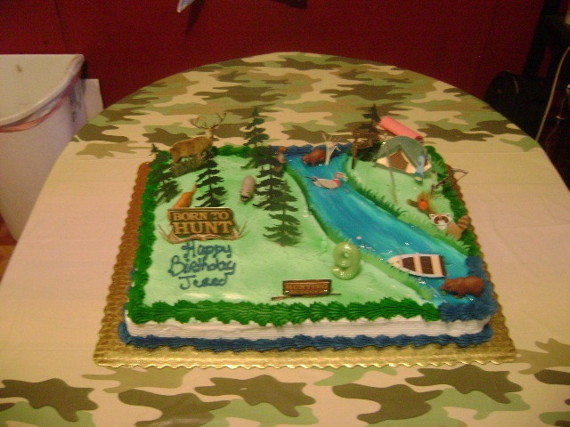 Food City Birthday Cakes
 my son wanted a hunting cake for his 9th bday and the only