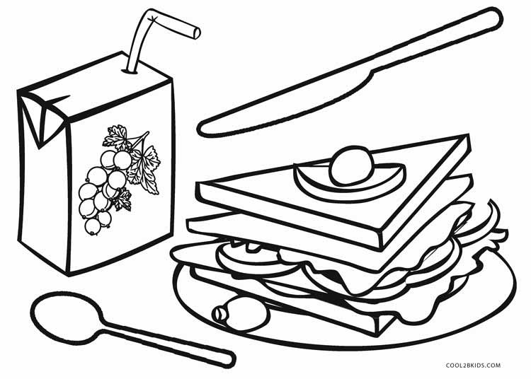 Food Coloring Pages For Kids
 Free Printable Food Coloring Pages For Kids