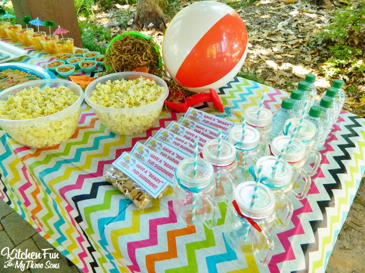 Food Label Ideas For Beach Party
 Teddy Bear Beach Party Treats & Snacks including a Free