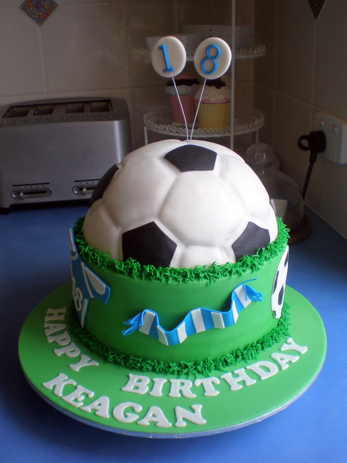 Football Birthday Cake
 Sugar Siren Cakes Mackay Soccer Football Birthday Cake