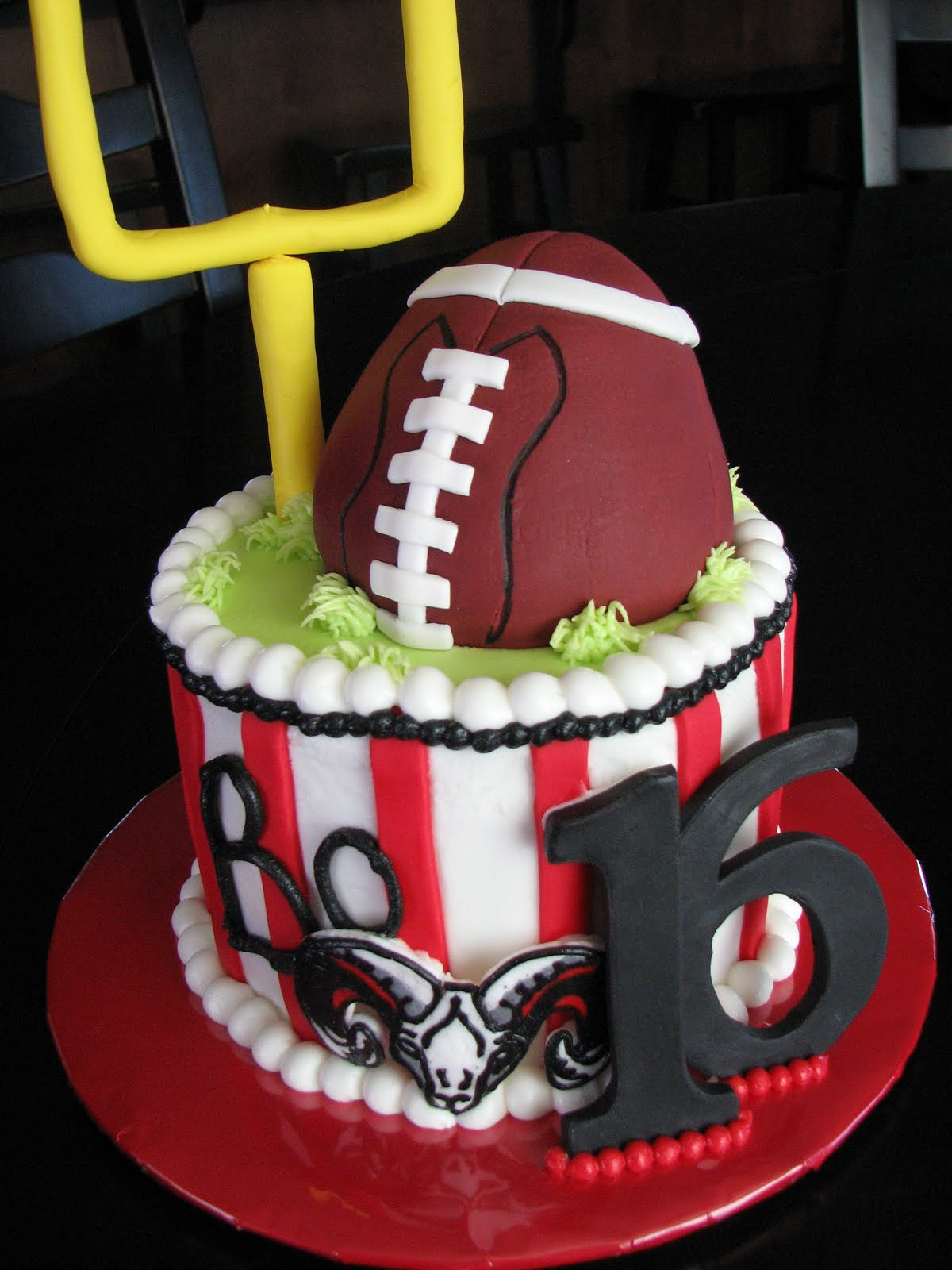 Football Birthday Cake
 Decadent Designs Highland Rams Football Birthday Cake