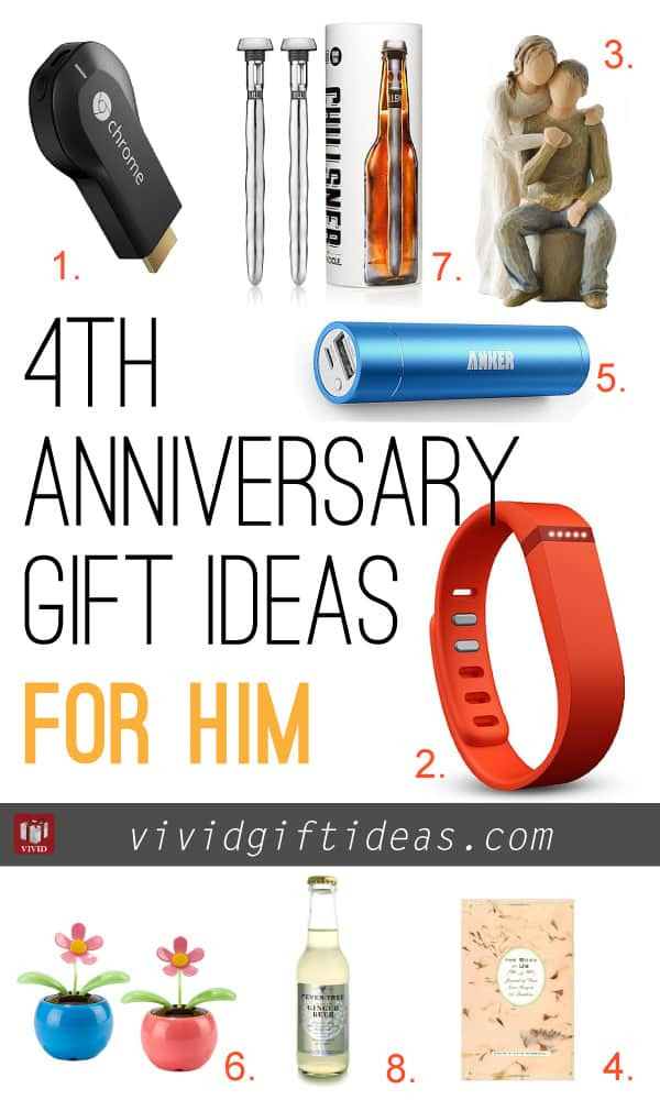 Four Year Anniversary Gift Ideas For Him
 4th Wedding Anniversary Gift Ideas