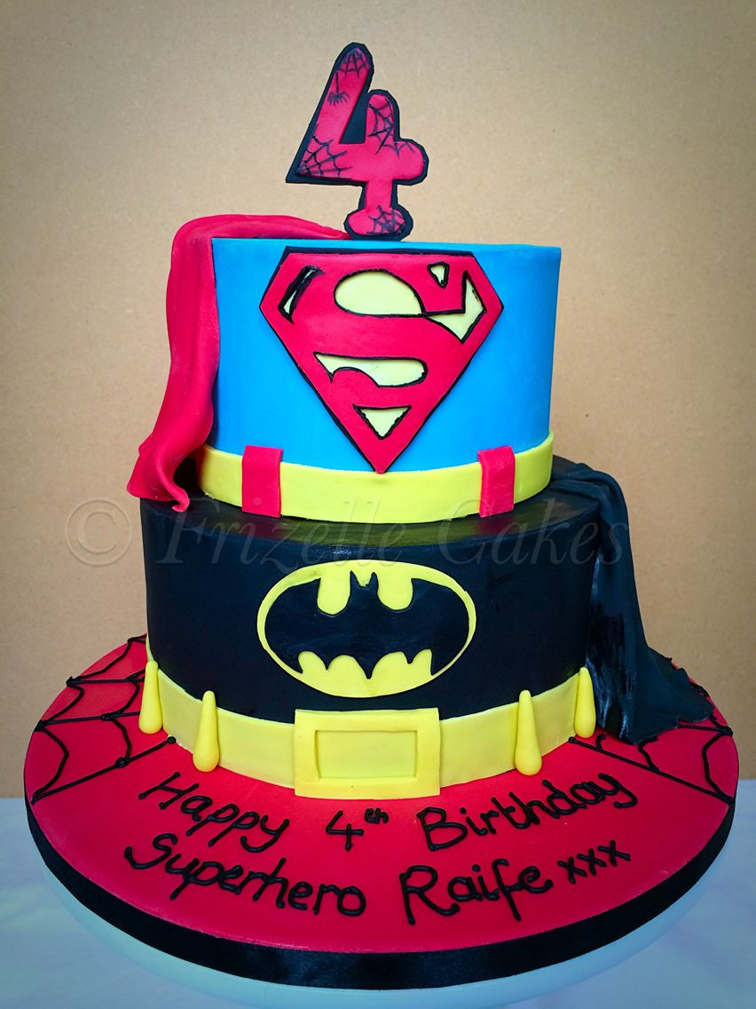 Four Year Old Boy Birthday Party Ideas
 Superhero birthday cake for a 4 year old boy Superman and