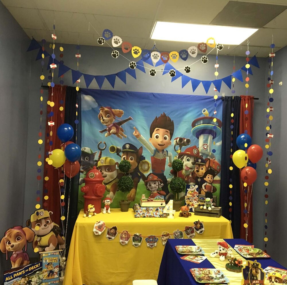 Four Year Old Boy Birthday Party Ideas
 Paw Patrol Themed Party For 4 Year Old Birthday Boy