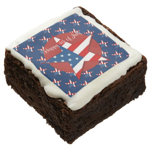 Fourth Of July Brownies
 Patriotic Stars Fourth July Brownies 2 Square Brownie