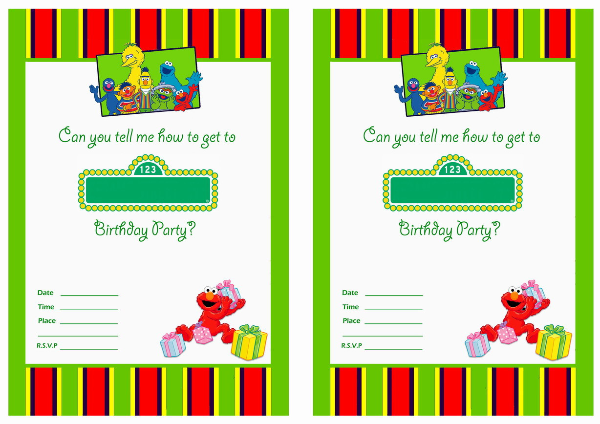 Free 1st Birthday Invitations
 FREE Printable sesame street 1st birthday invitations