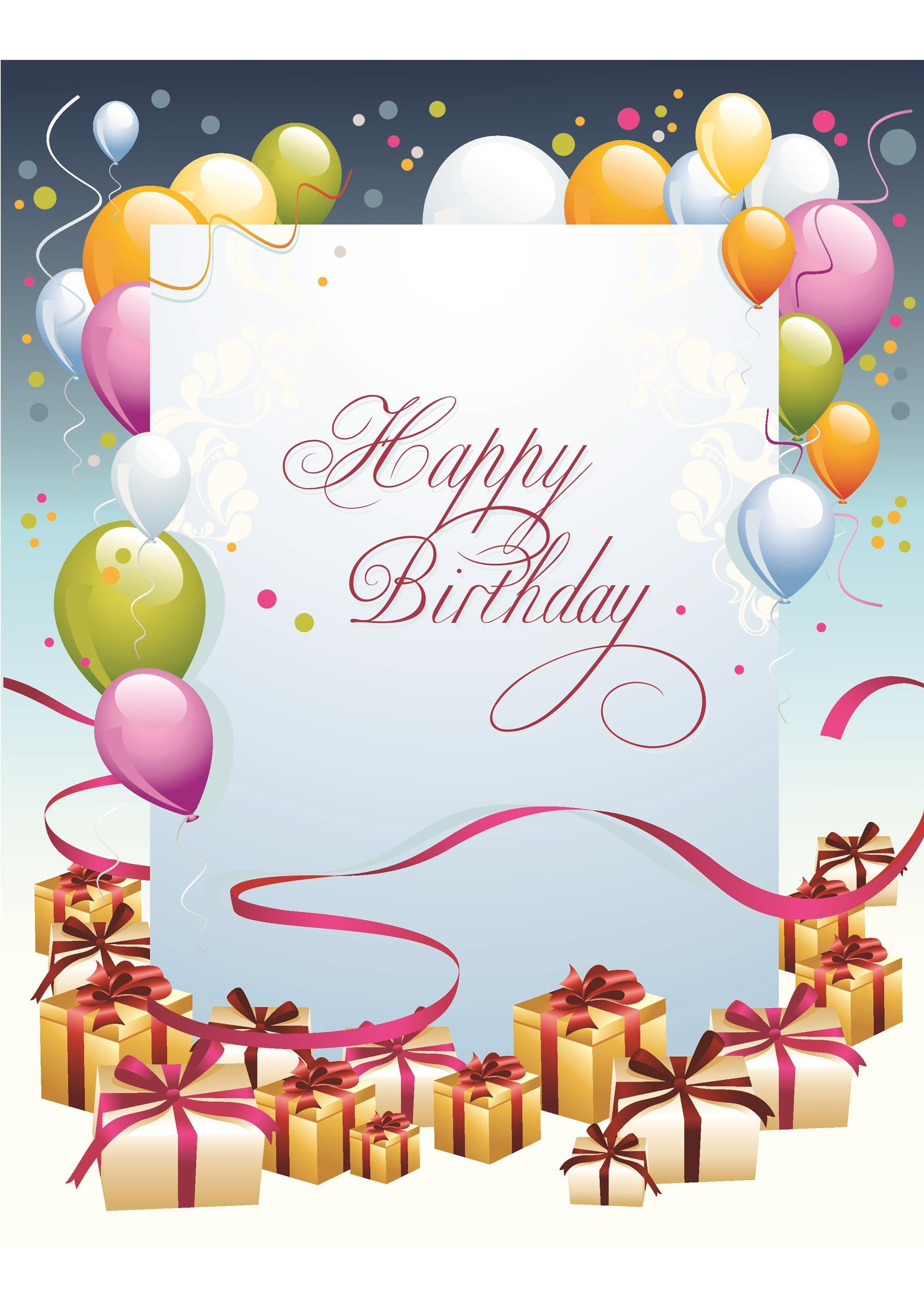 Free Birthday Card
 Birthday Gift Card Template Printable