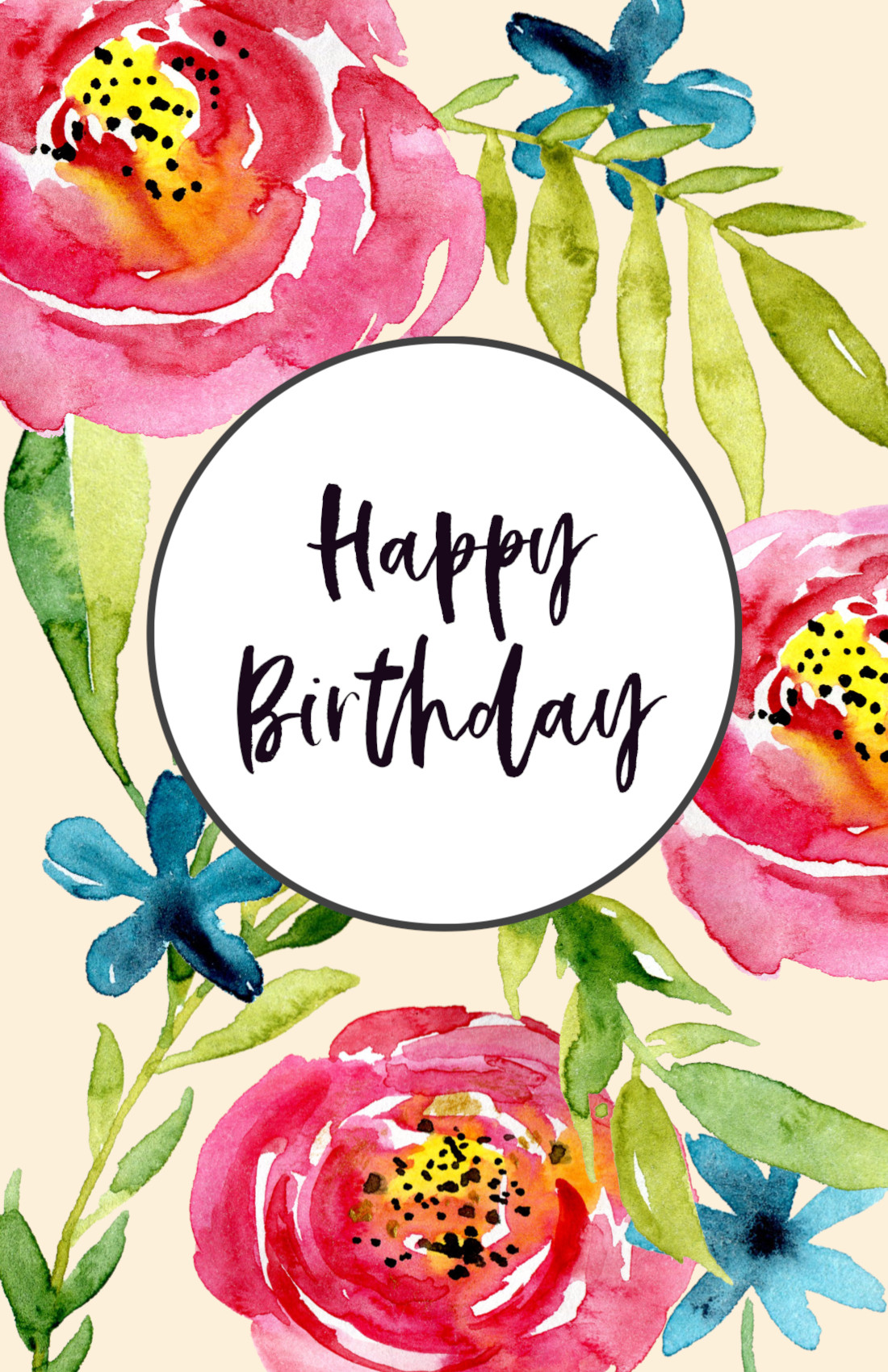 Free Birthday Card
 Free Printable Birthday Cards Paper Trail Design