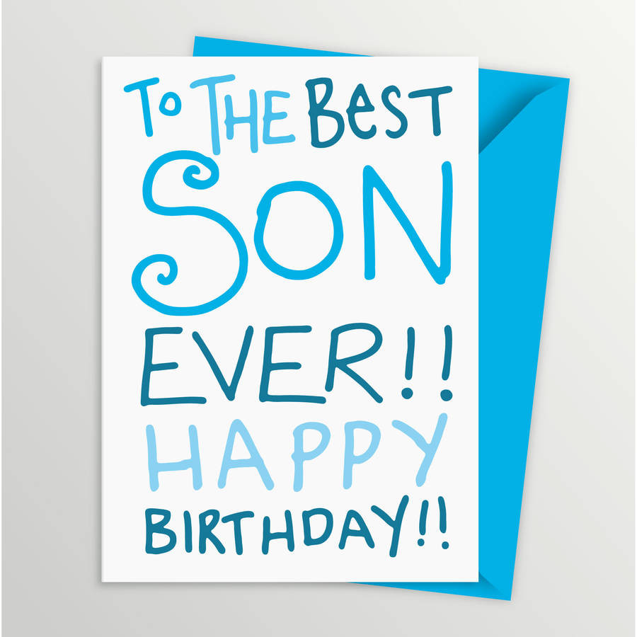 Free Birthday Cards For Son
 birthday card for son by a is for alphabet