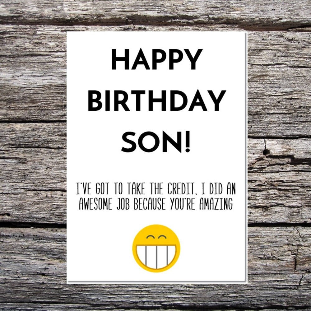 Free Birthday Cards For Son
 son birthday card funny son birthday card funny happy