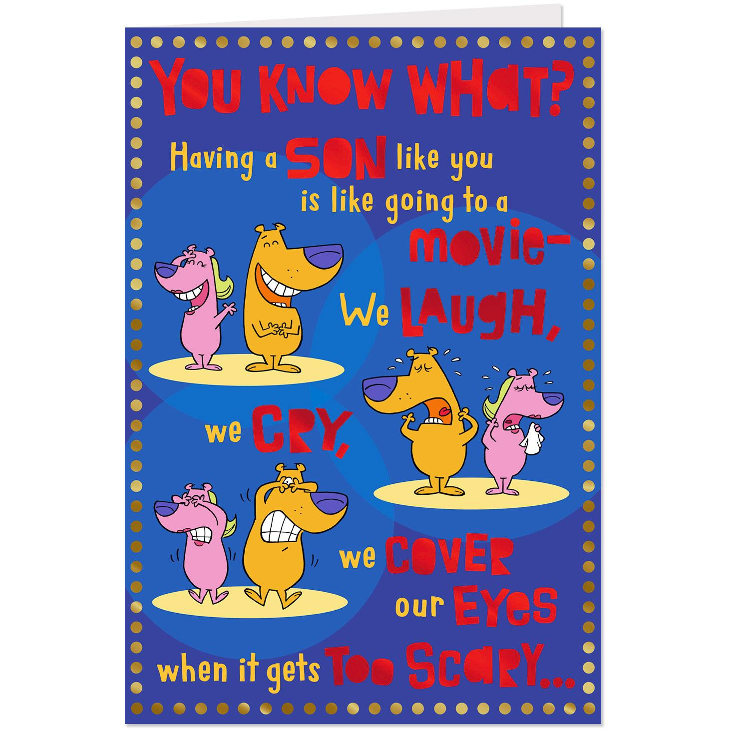 Free Birthday Cards For Son
 Like a Movie Funny Birthday Card for Son Greeting Cards