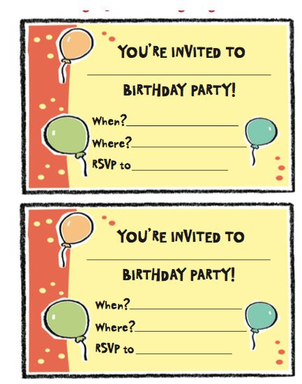 Free Birthday Invitation Templates For Word
 Free Birthday Party Invitation Templates Word PDF