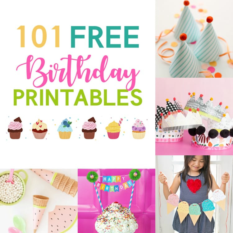 Free Birthday Party Printables Decorations
 101 Free Birthday Printables