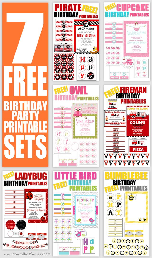 Free Birthday Party Printables Decorations
 FREE Birthday Party Printables How to Nest for Less™