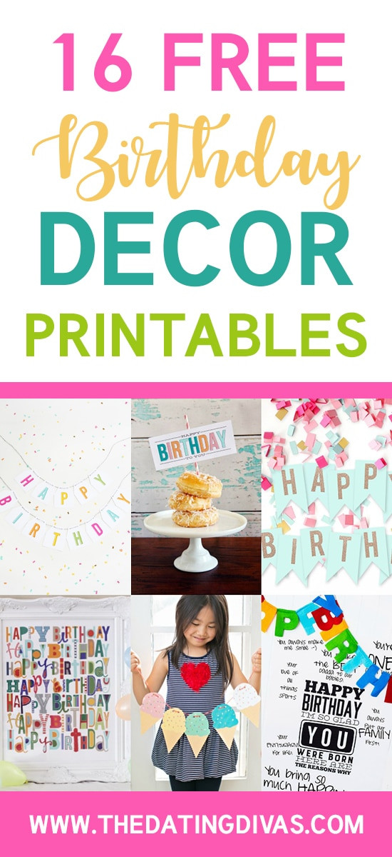 Free Birthday Party Printables Decorations
 101 Free Birthday Printables The Dating Divas