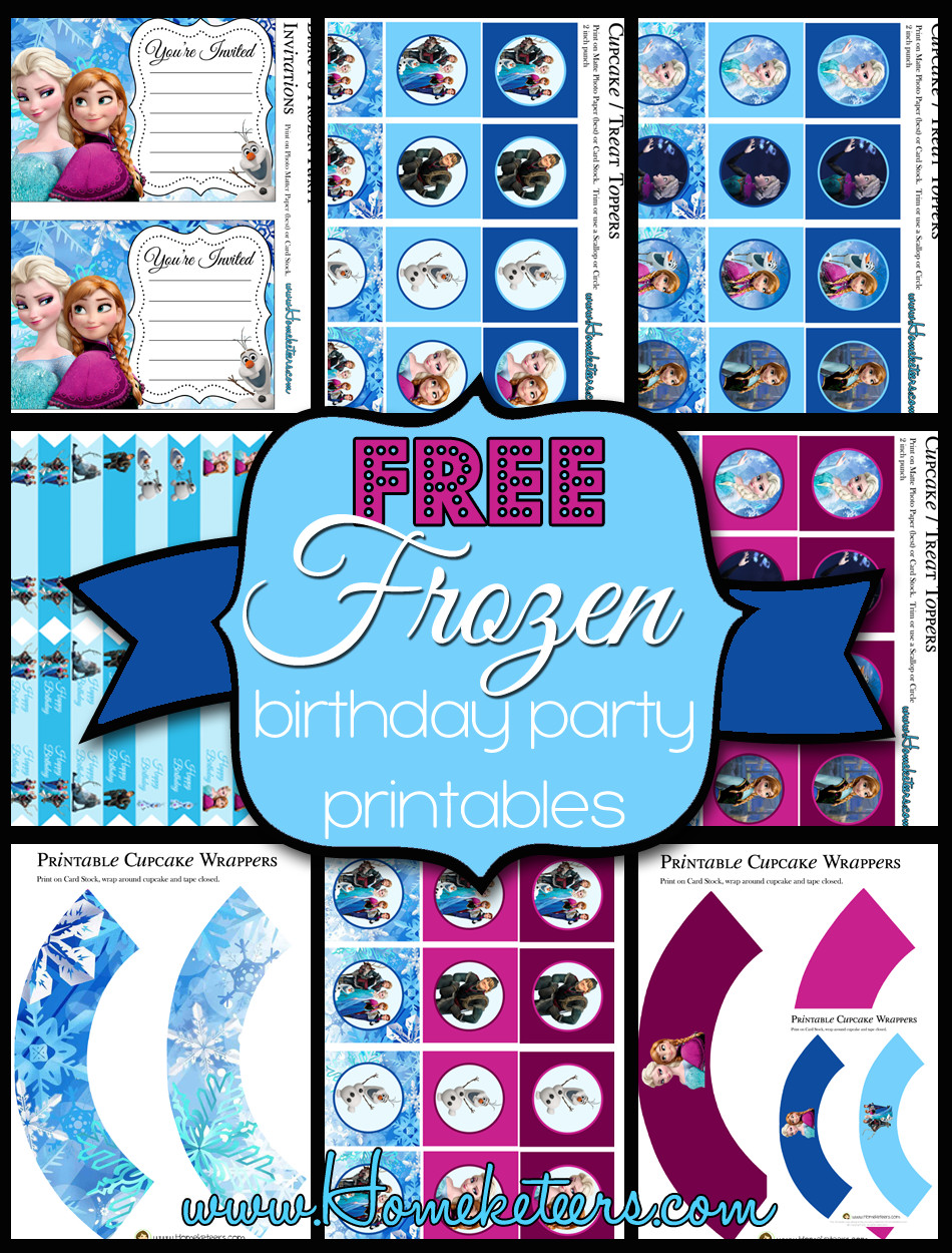 Free Birthday Party Printables Decorations
 Free Frozen Birthday Party Printables