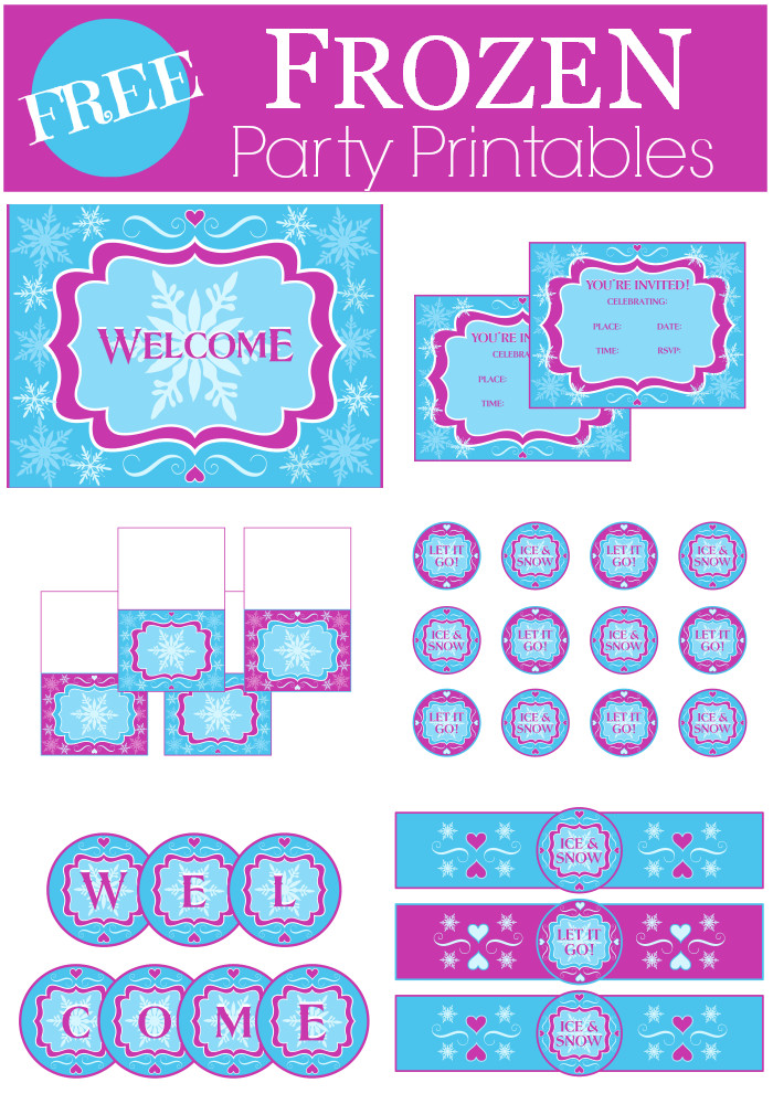 Free Birthday Party Printables Decorations
 Download These Beautiful Free Frozen Printables
