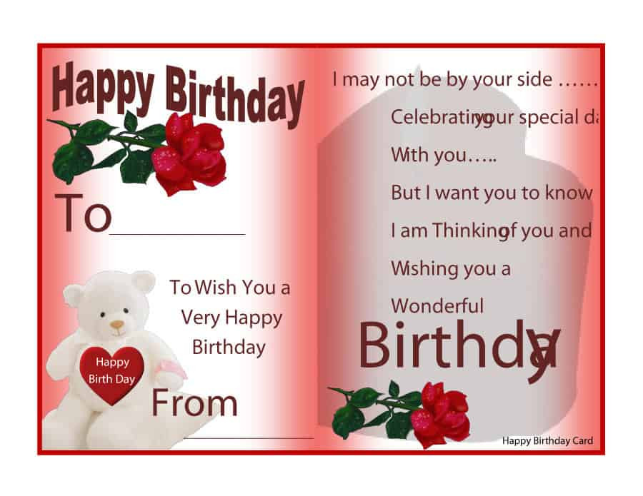 Free Download Birthday Cards
 21 Free 41 Free Birthday Card Templates Word Excel Formats