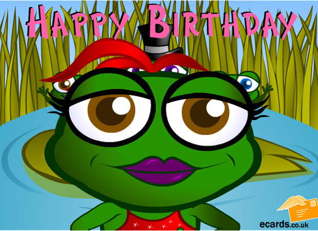 Free Electronic Birthday Cards
 eCards Birthday Frog Song