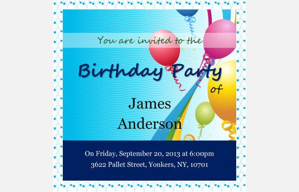 Free Email Birthday Invitations
 23 Birthday Invitation Email Templates PSD EPS AI