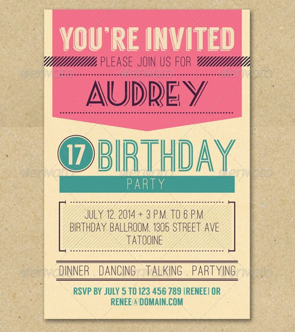 Free Email Birthday Invitations
 23 Birthday Invitation Email Templates PSD EPS AI