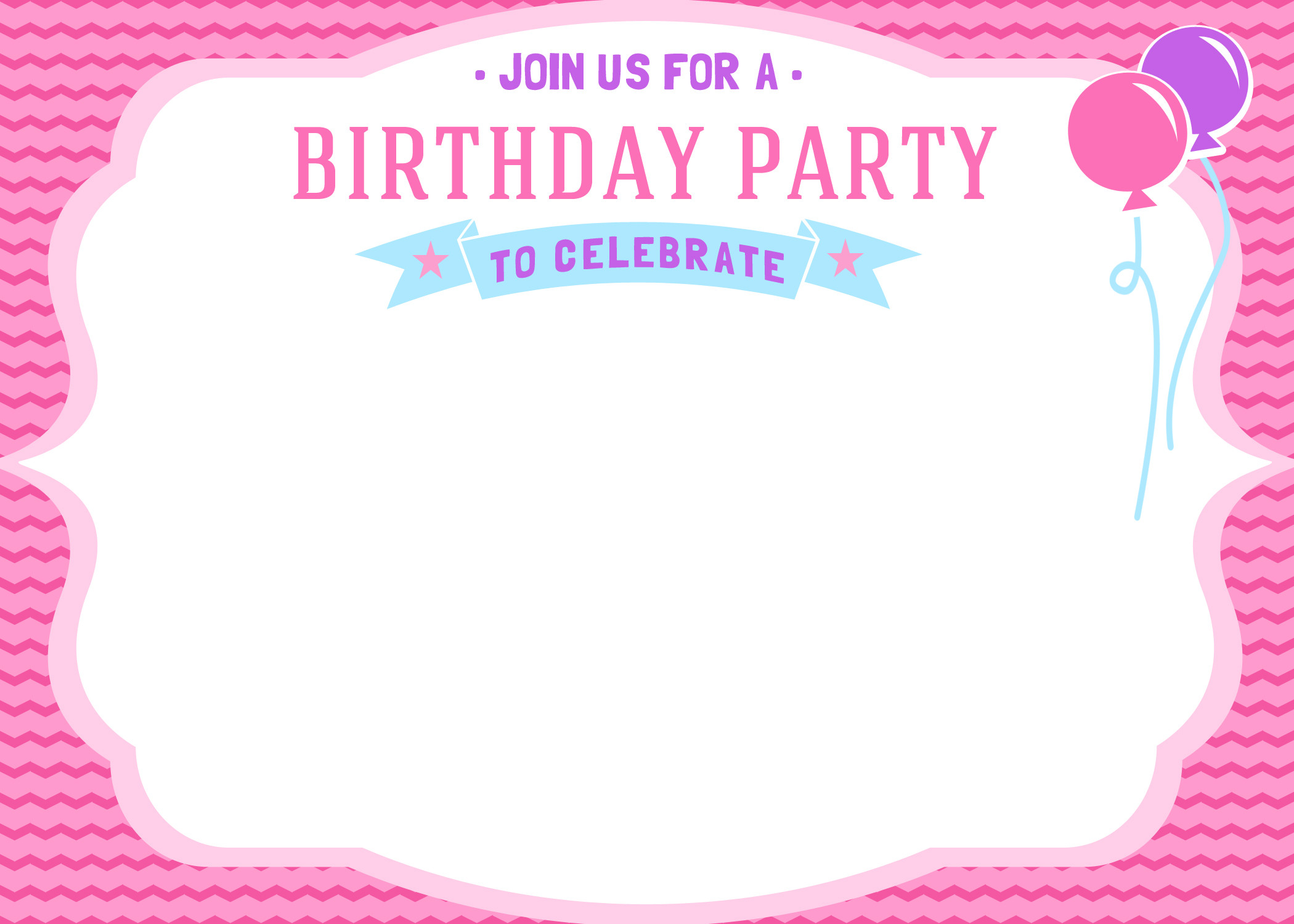 Free Evite Birthday Invitations
 Free Girls Birthday Invitation Printables