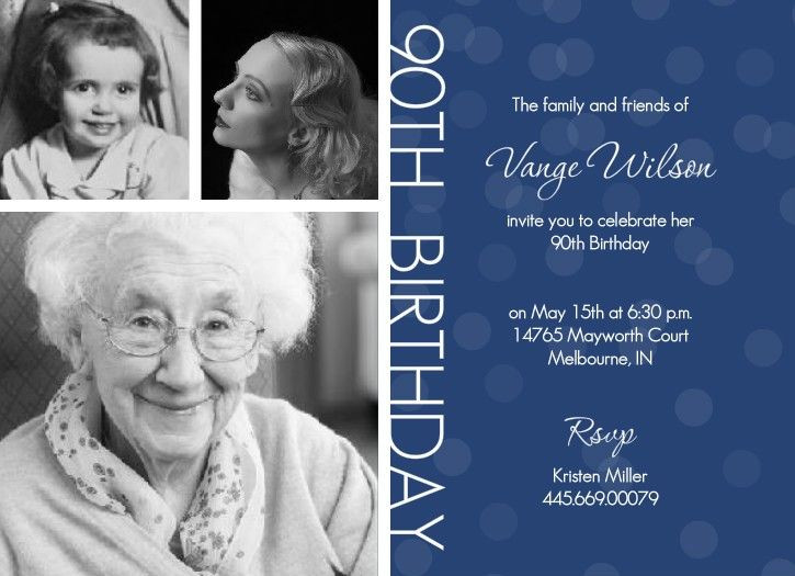 Free Printable 90th Birthday Invitations
 Free Printable 90th Birthday Invitations