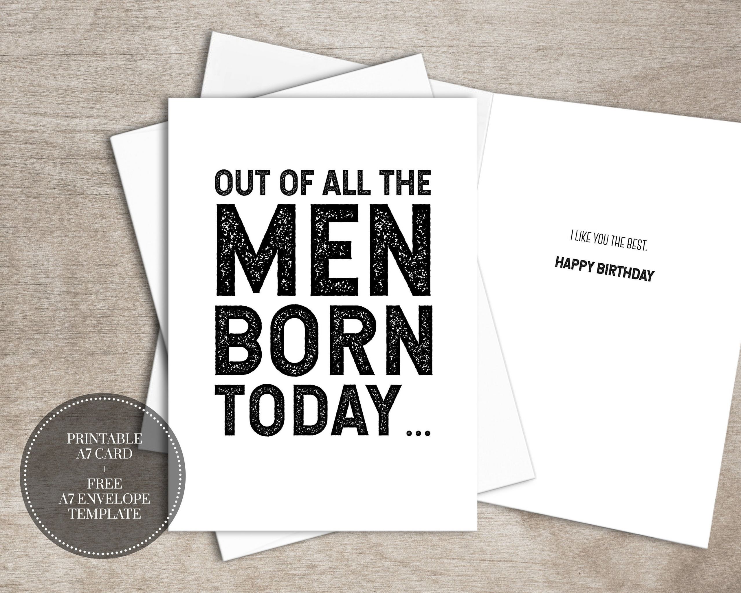 Free Printable Funny Birthday Cards For Him
 PRINTABLE Funny Birthday Card INSTANT DOWNLOAD Birthday