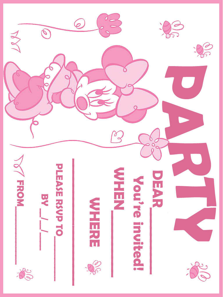 Free Printable Minnie Mouse 1st Birthday Invitations
 32 Superb Minnie Mouse Birthday Invitations