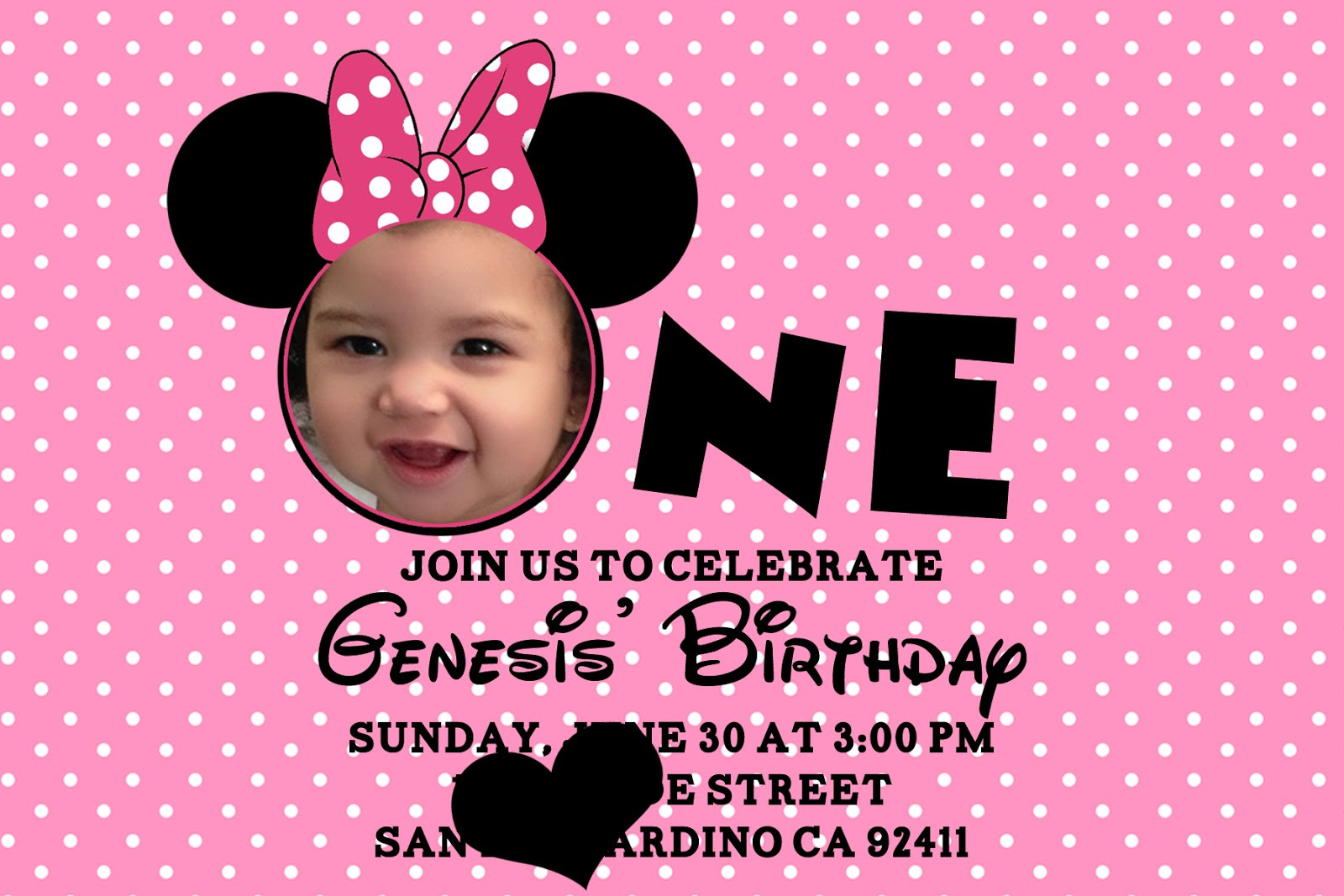 Free Printable Minnie Mouse 1st Birthday Invitations
 Minnie Mouse Birthday Invitations Personalized – Bagvania