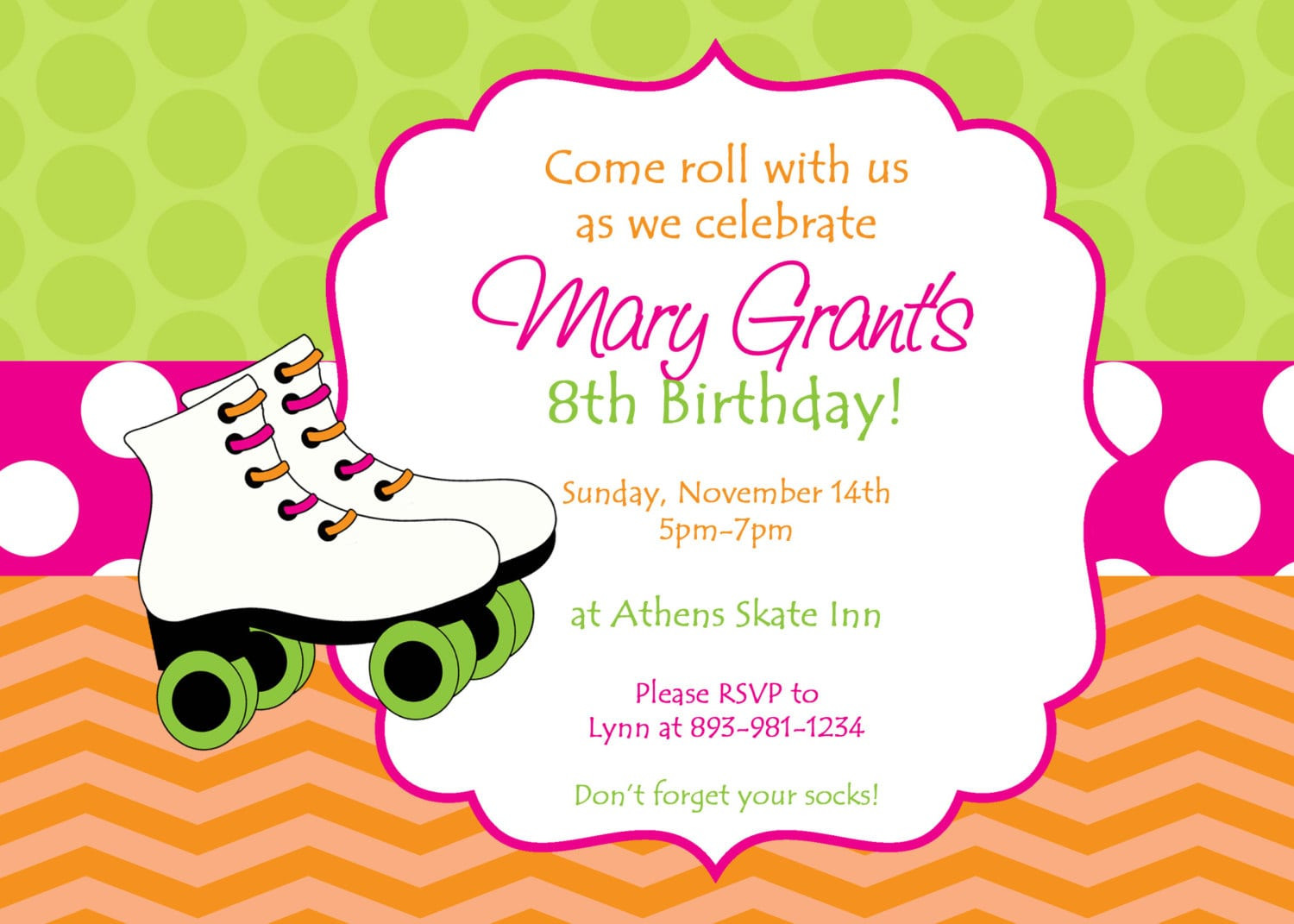 Free Printable Roller Skating Birthday Party Invitations
 Roller Skating Invitation Ffree