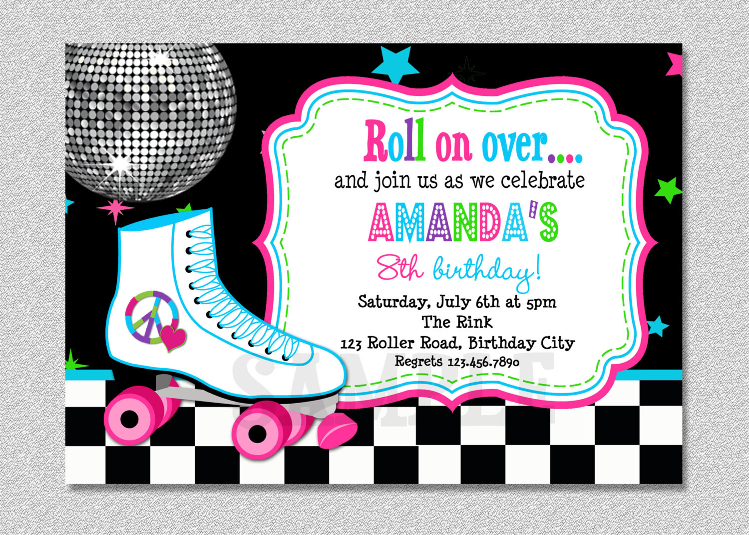 Free Printable Roller Skating Birthday Party Invitations
 Free Printable Roller Skating Birthday Party Invitations