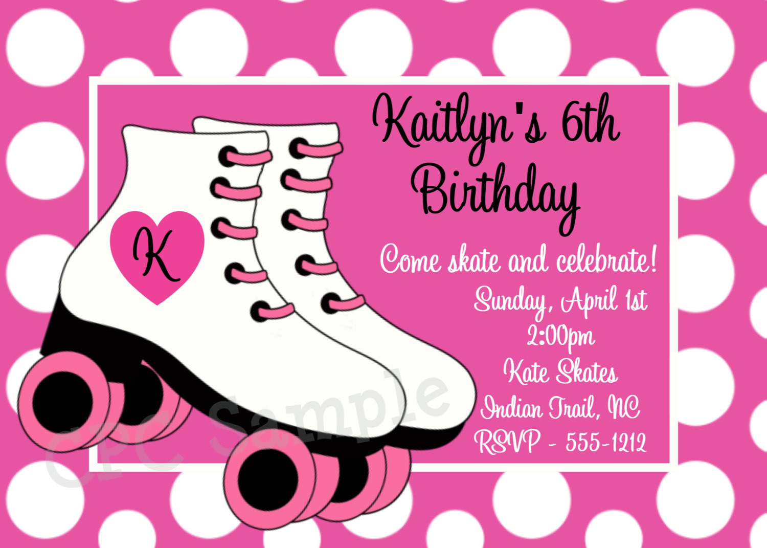 Free Printable Roller Skating Birthday Party Invitations
 Free Printable Roller Skating Birthday Party Invitations