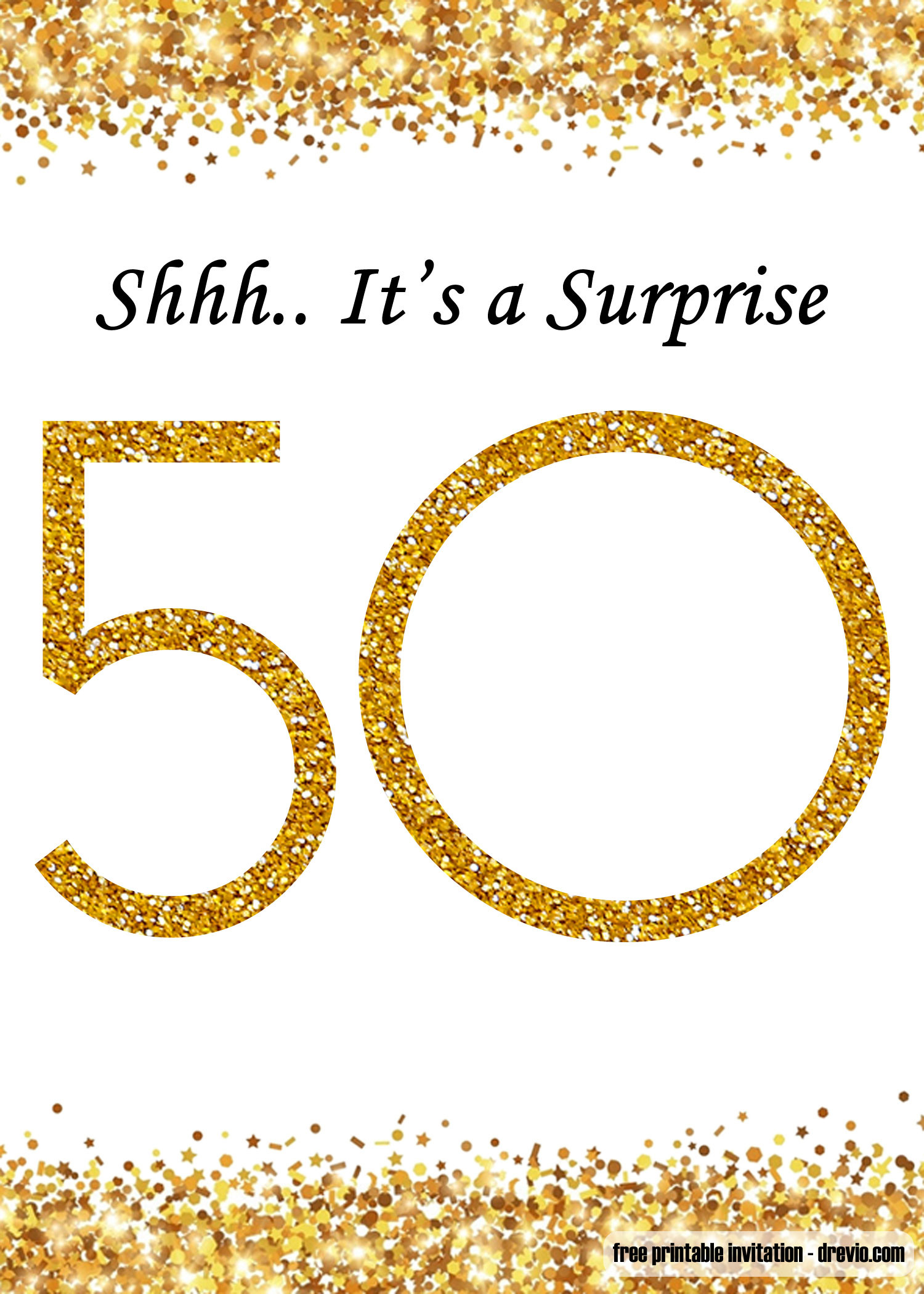 Free Printable Surprise Birthday Invitations
 FREE Printable Surprise 50th Birthday Invitation Templates