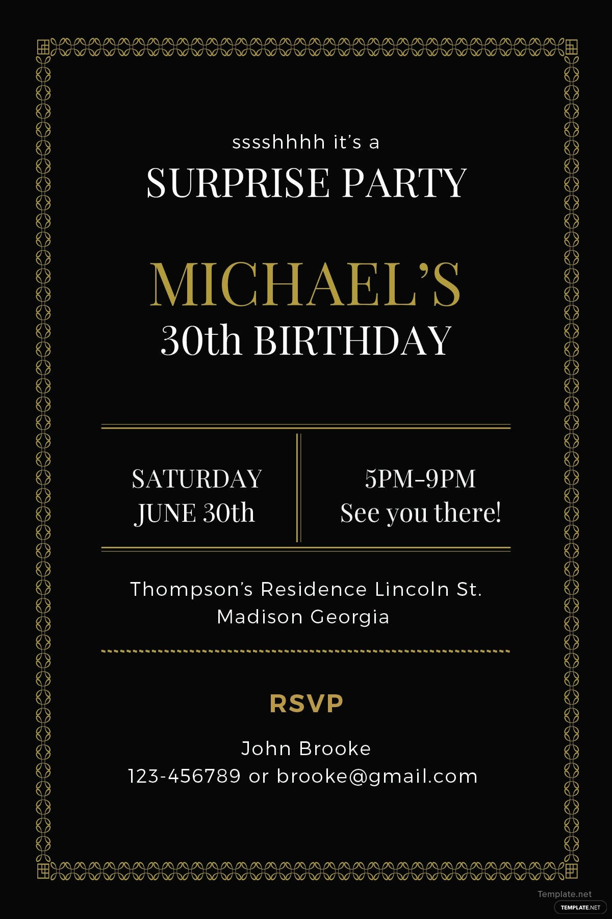 Free Printable Surprise Birthday Invitations
 Free Surprise Party Invitation Template in Adobe