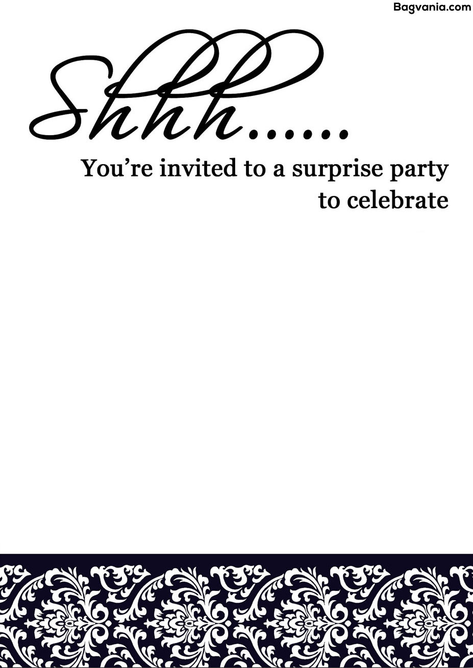 Free Printable Surprise Birthday Invitations
 Free Printable Surprise Birthday Invitations – FREE