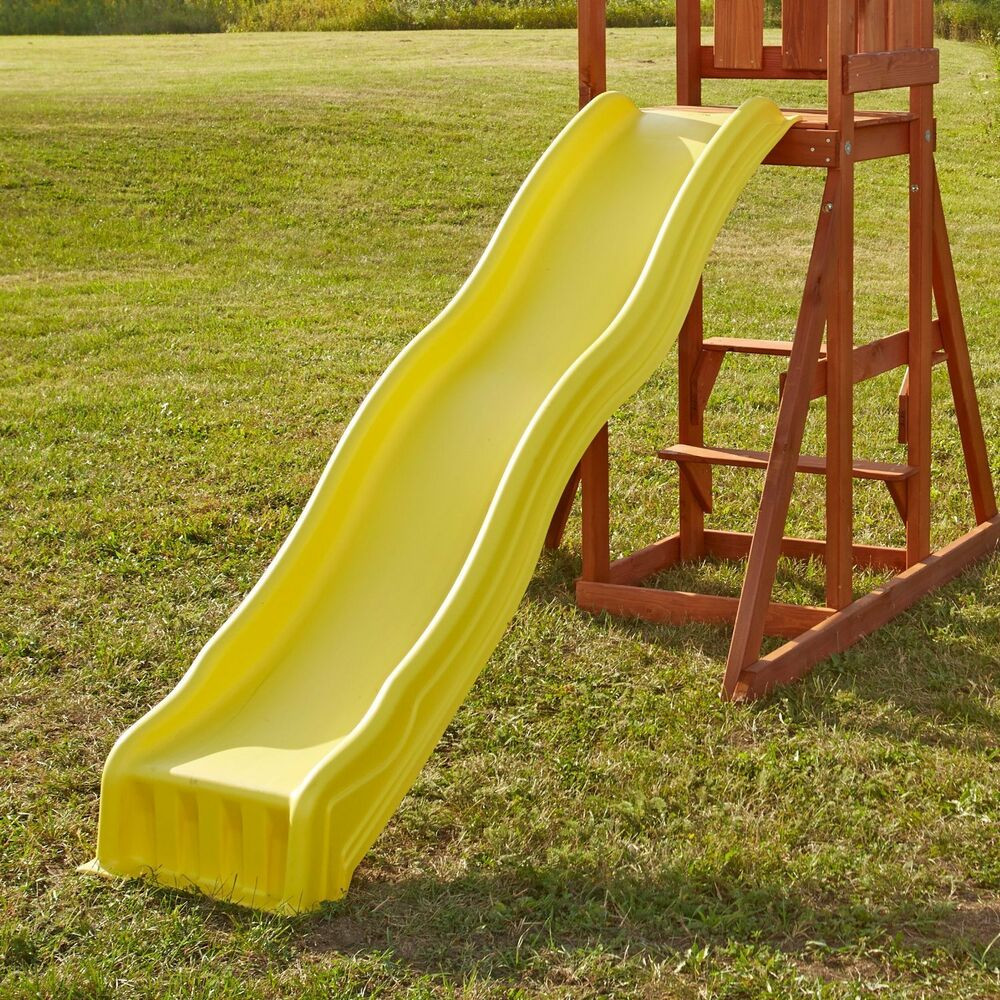 Free Standing Slides For Backyard
 Swing Set Slide Wave Outdoor Kid Play Backyard Playground