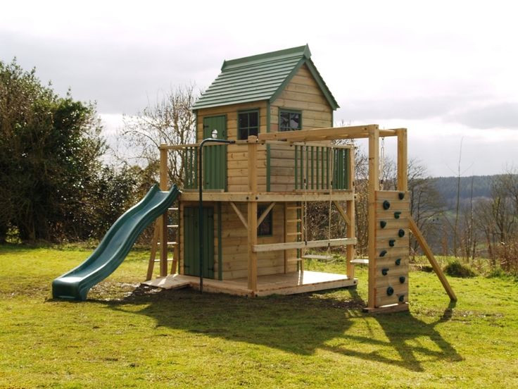 Free Standing Slides For Backyard
 This free standing treehouse a Playhouse climbing frame