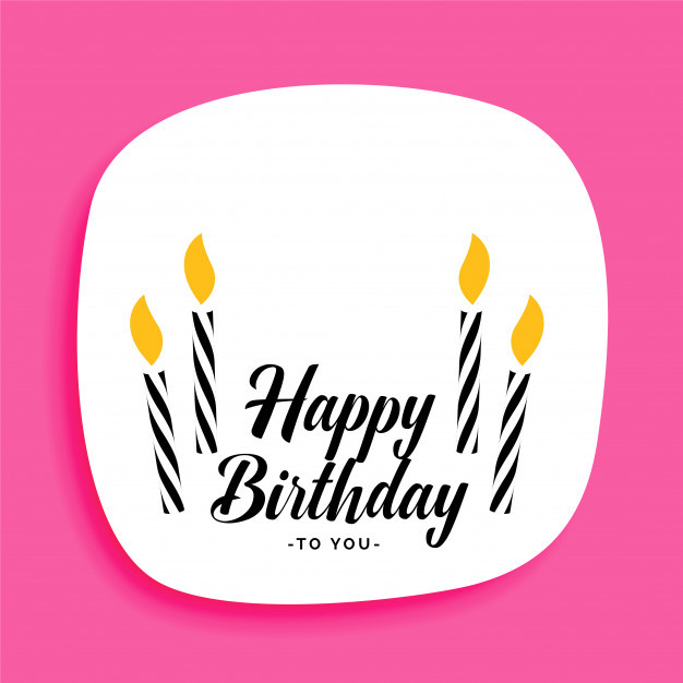 Free Text Birthday Cards
 Happy birthday card design with candles and text space