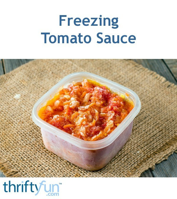 Freezing Tomato Sauce
 Freezing Tomato Sauce