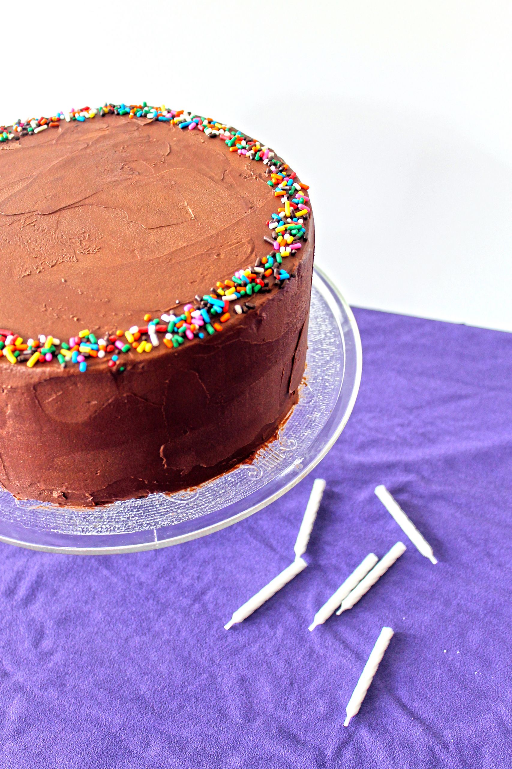 Frosting For Chocolate Cake
 Yellow Birthday Cake with Fluffy Chocolate Ganache Frosting