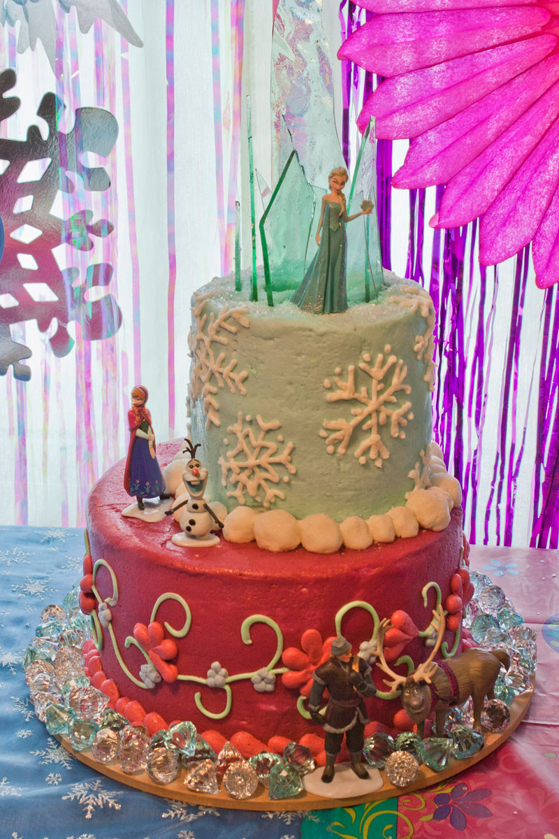 Frozen Birthday Cake Topper
 Frozen cake topper with candy ice castle