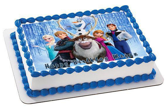 Frozen Birthday Cake Topper
 FROZEN 5 Edible Birthday Cake OR Cupcake Topper – Edible