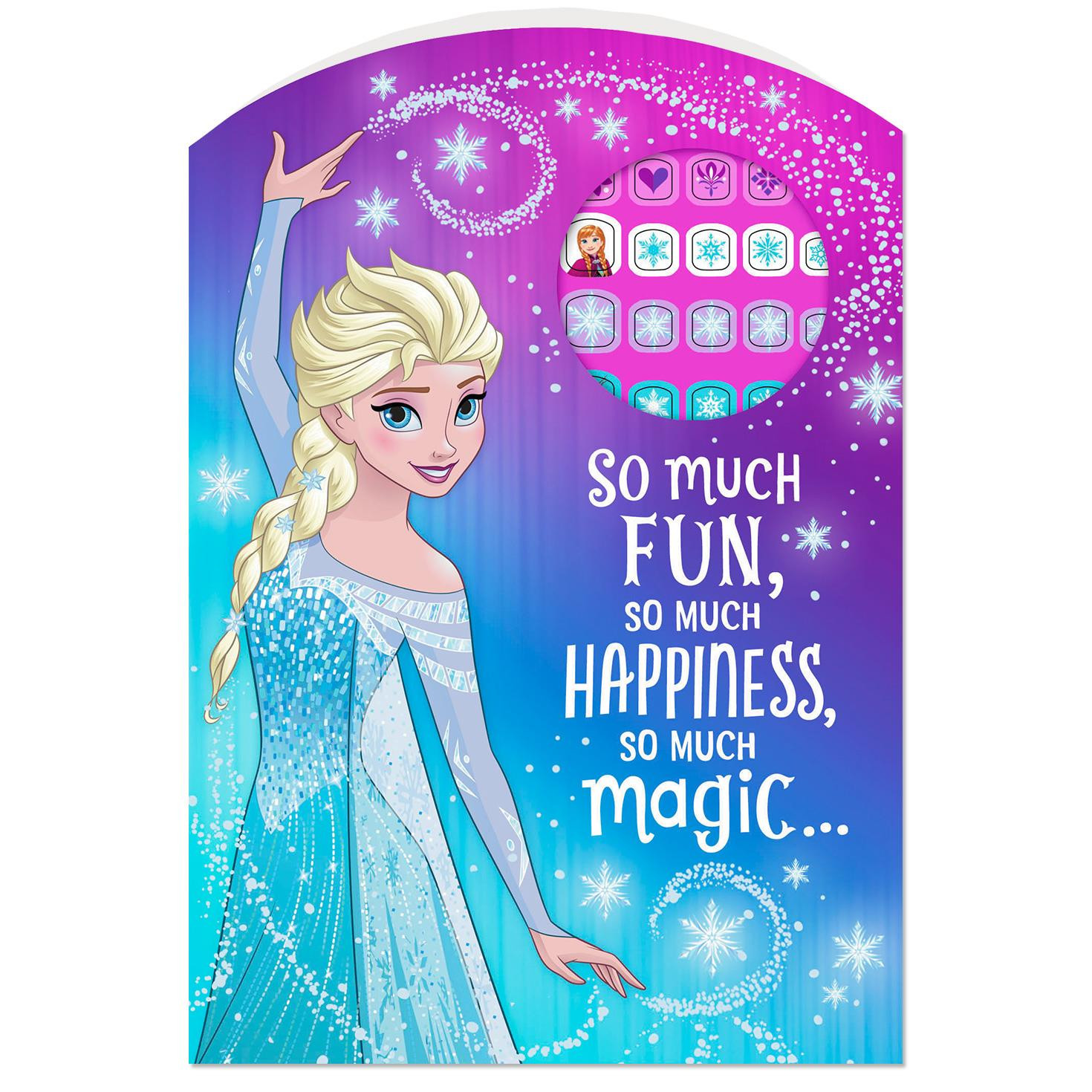 Frozen Birthday Cards
 Disney Frozen So Much Fun Birthday Card With Fingernail
